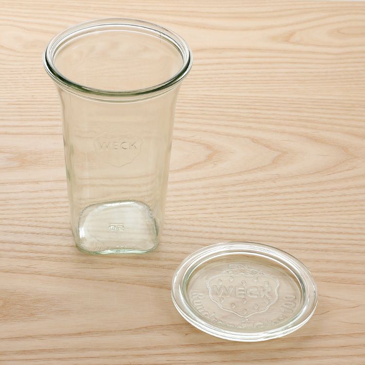 ウェック（WECK） クアドロ/Quadro ガラスキャニスター 795ml 直径Lサイズ 6個セット