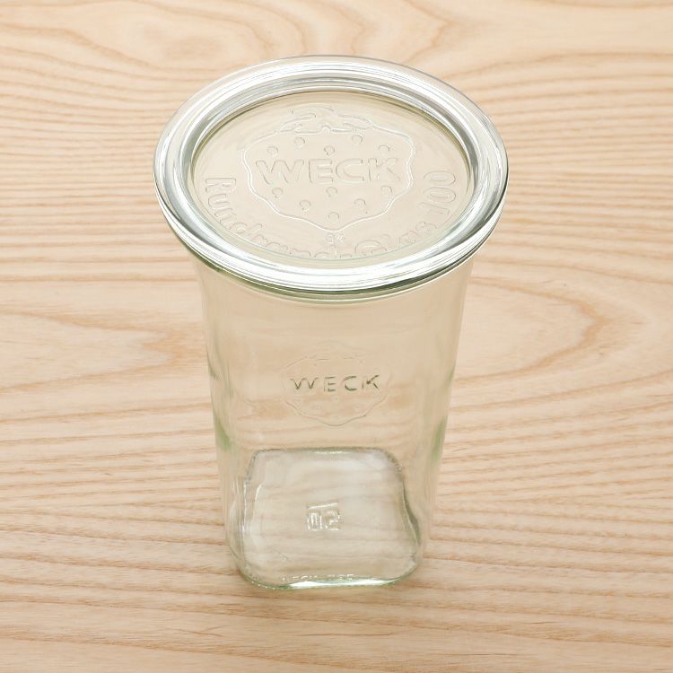 ウェック（WECK） クアドロ/Quadro ガラスキャニスター 795ml 直径Lサイズ 6個セット