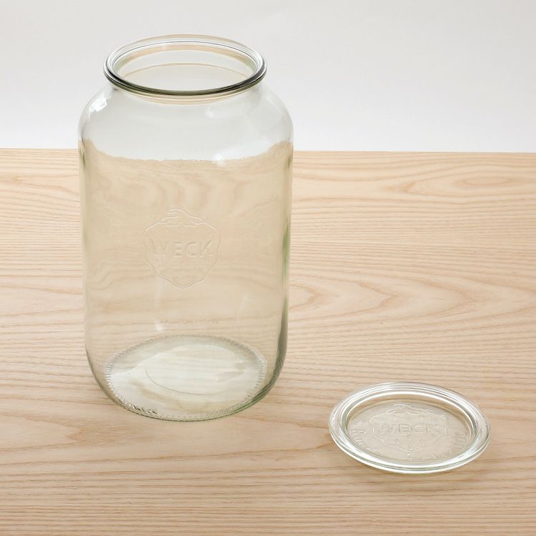 ウェック（WECK） ストレート/Straight プラスティックカバー付ストレートシェイプ3000mlx6個セット