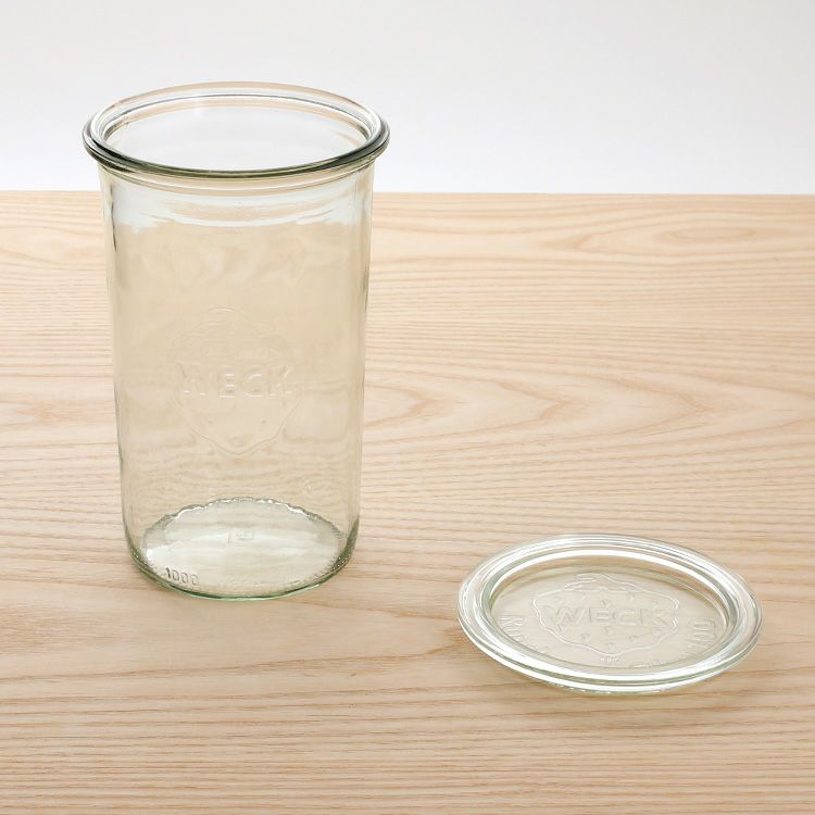 ウェック（WECK） モールド/Mold シェイプ ガラスキャニスター 1050ml 直径Lサイズ 6個セット