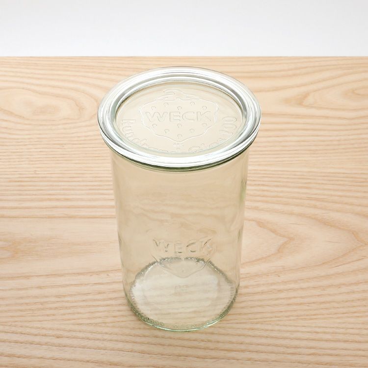 ウェック（WECK） モールド/Mold シェイプ ガラスキャニスター 1050ml 直径Lサイズ 6個セット