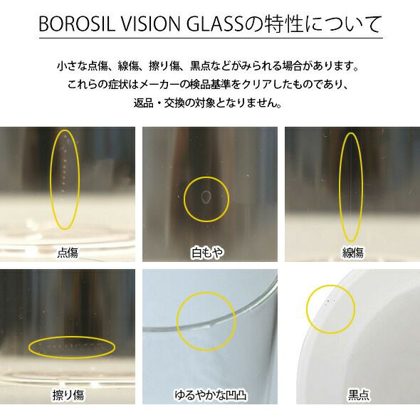 ボロシル（BOROSIL） ヴィジョングラス/VISION GLASS コルクリド（蓋）付 SS