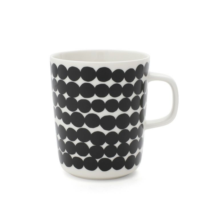 マリメッコ（marimekko） シイルトラプータルハ/SIIRTOLAPUUTARHA マグカップ250ml×2点＆プレート20cm×2点 ホワイト/ブラック
