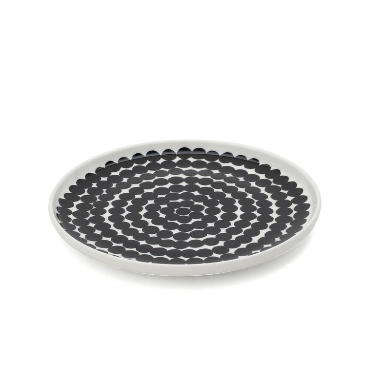 マリメッコ（marimekko） シイルトラプータルハ/SIIRTOLAPUUTARHA マグカップ250ml×2点＆プレート20cm×2点 ホワイト/ブラック