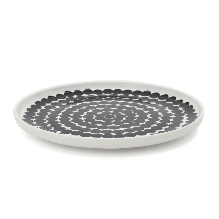 マリメッコ（marimekko） シイルトラプータルハ/SIIRTOLAPUUTARHA プレート 20cm ホワイト/ブラック