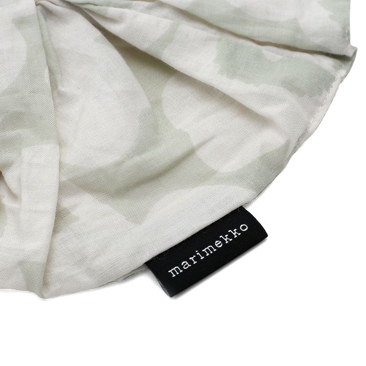 マリメッコ（marimekko） ウニッコ/Ruusunkukka Unikko シュシュ ライトグリーン/ホワイト