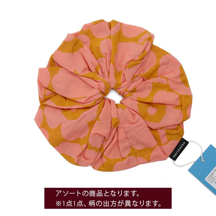 マリメッコ（marimekko） ウニッコ/Ruusunkukka Unikko シュシュ ピーチ/ベージュ