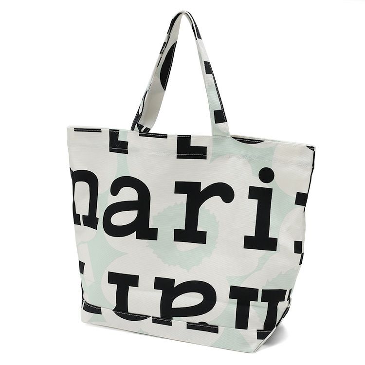 マリメッコ（marimekko） ウニッコ/UNIKKO トートバッグ KIOSKI ライトグリーン/オフホワイト/ブラック