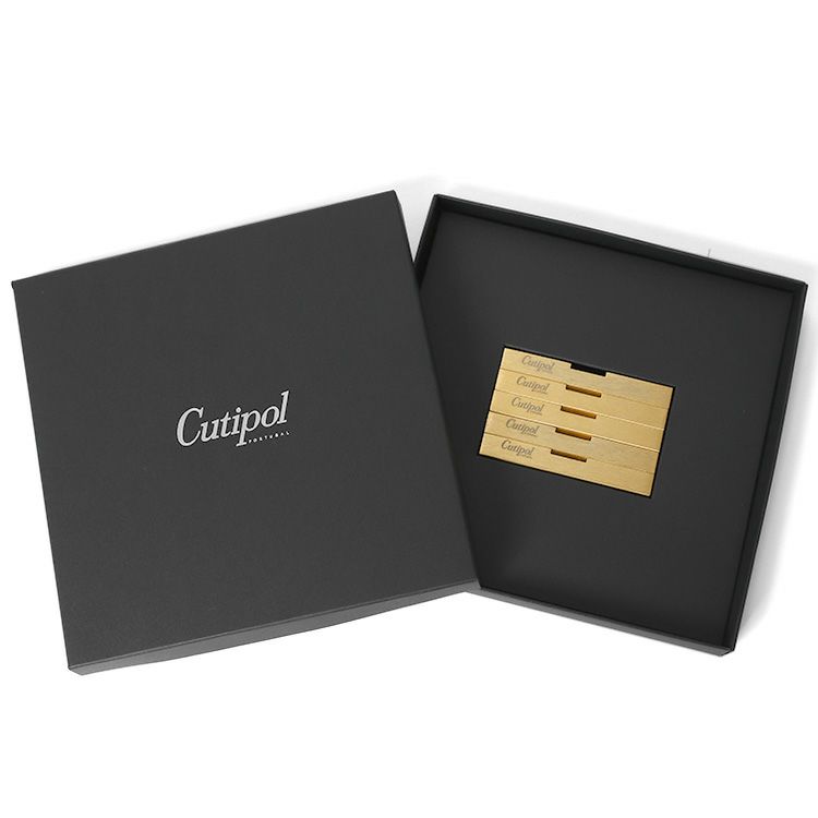 クチポール（Cutipol） 箸置き（ロゴ入り） 箱付 5点セット マットゴールド