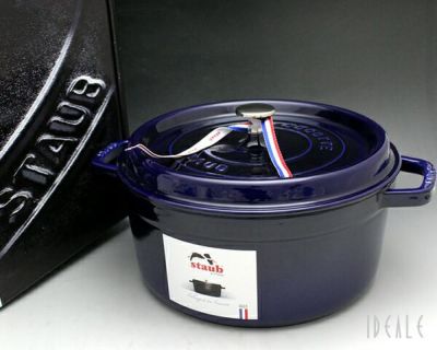 ストウブ（staub） ココット ラウンド 24cm ダークブルー | ideale