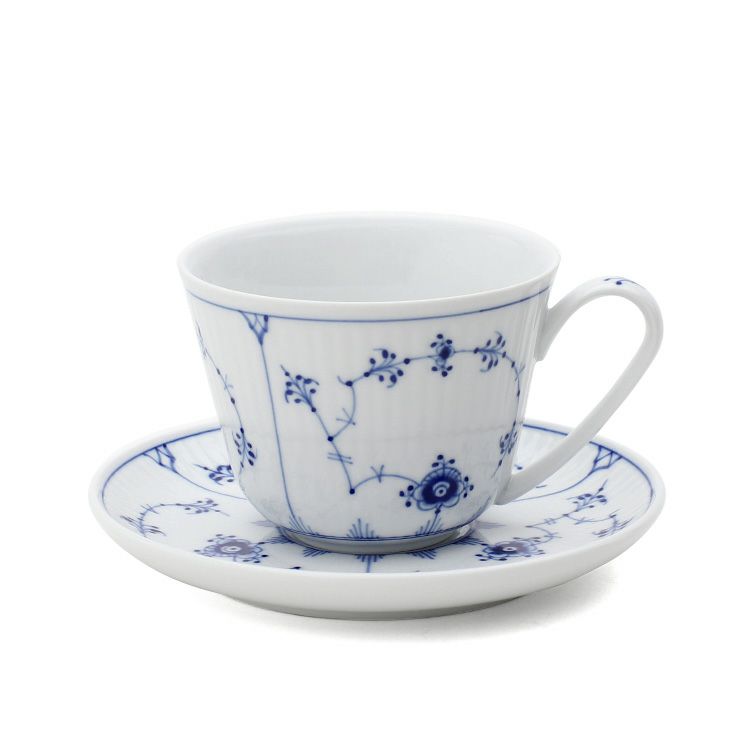 ロイヤルコペンハーゲン（Royal Copenhagen） ブルーフルーテッド プレイン/Blue Fluted Plain カップ＆ソーサー 240ml
