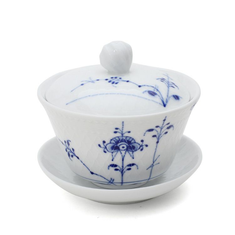 ロイヤルコペンハーゲン（Royal Copenhagen） ブルーパルメッテ/Blue Palmette 蓋つき カップ＆ソーサー ペア 210ml