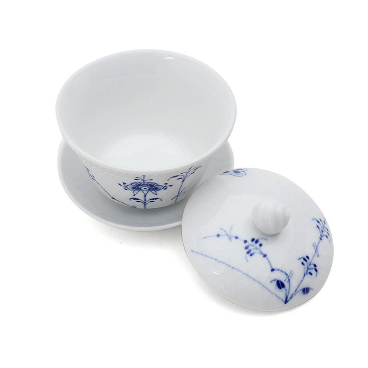 ロイヤルコペンハーゲン（Royal Copenhagen） ブルーパルメッテ/Blue Palmette 蓋つき カップ＆ソーサー ペア 210ml