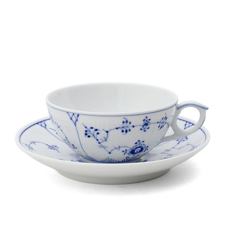 ロイヤルコペンハーゲン（Royal Copenhagen） ブルーフルーテッド プレイン/Blue Fluted Plain ティーカップ＆ソーサー 190ml