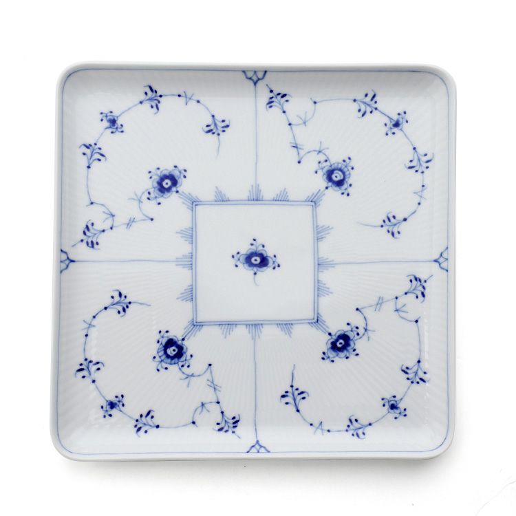 ロイヤルコペンハーゲン（Royal Copenhagen） ブルーフルーテッド プレイン/Blue Fluted Plain スクエアディッシュ 20ｃｍ
