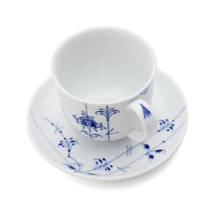 ロイヤルコペンハーゲン（Royal Copenhagen） ブルーパルメッテ/Blue Palmette カップ＆プレート ペア 160ml