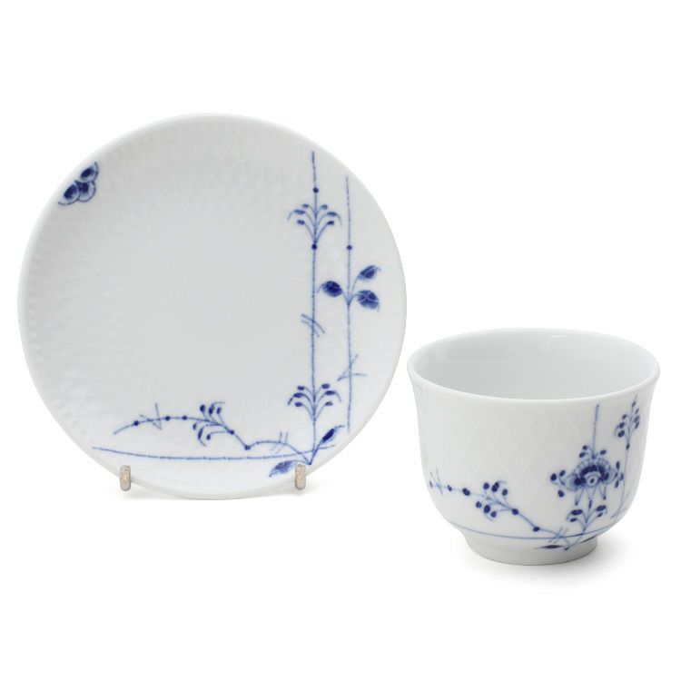 ロイヤルコペンハーゲン（Royal Copenhagen） ブルーパルメッテ/Blue Palmette ペアティーセット 125ml