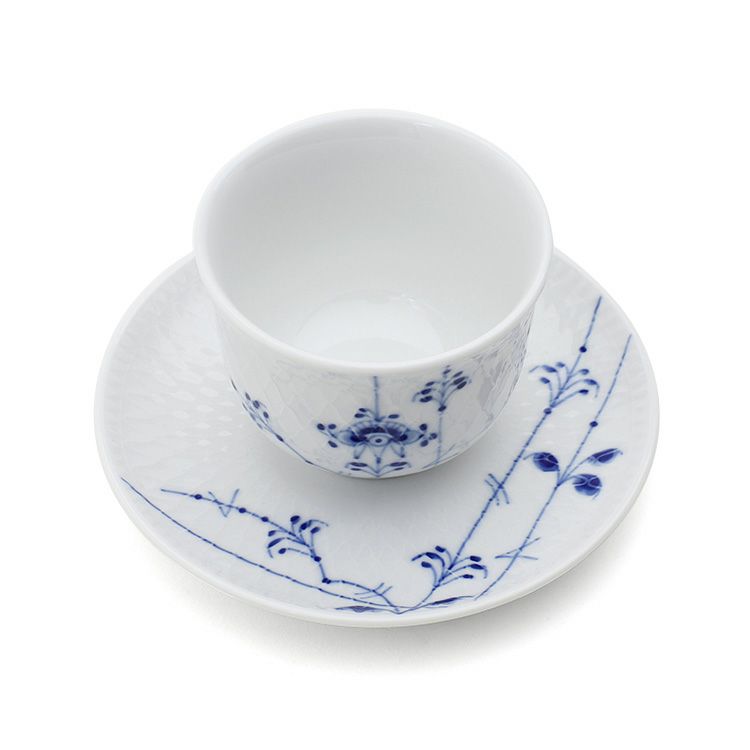 ロイヤルコペンハーゲン（Royal Copenhagen） ブルーパルメッテ/Blue Palmette ペアティーセット 125ml