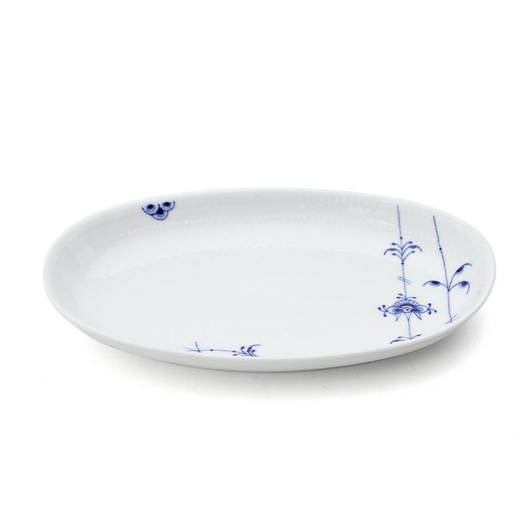 ロイヤルコペンハーゲン（Royal Copenhagen） ブルーパルメッテ/Blue Palmette オーバルディッシュ S 23cm