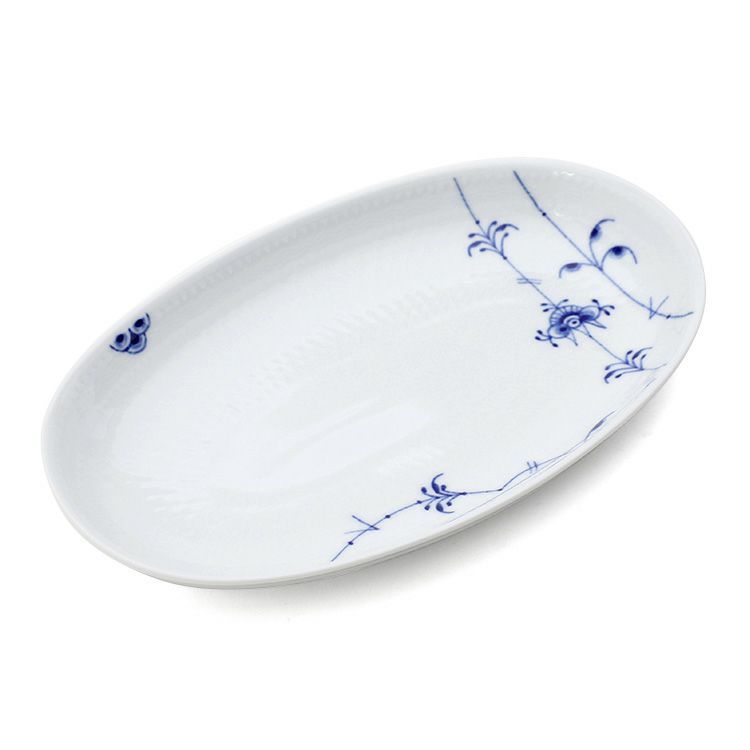 ロイヤルコペンハーゲン（Royal Copenhagen） ブルーパルメッテ/Blue Palmette オーバルディッシュ S 23cm