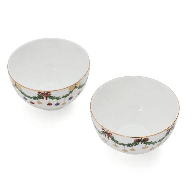 ロイヤルコペンハーゲン（Royal Copenhagen） スターフルーテッド クリスマス/Star Fluted Christmas ボウル 300ml ペア