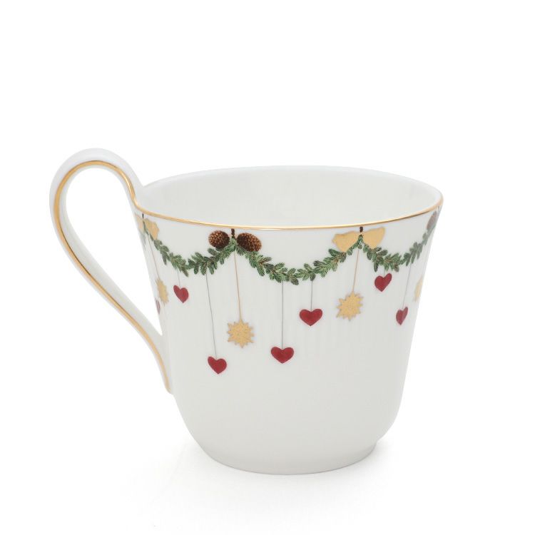 ロイヤルコペンハーゲン（Royal Copenhagen） スターフルーテッド クリスマス/Star Fluted Christmas ハイハンドルカップ&ソーサー