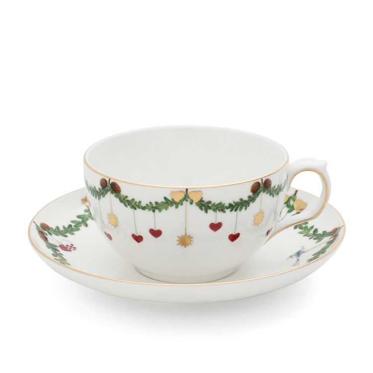 ロイヤルコペンハーゲン（Royal Copenhagen） スターフルーテッド クリスマス/Star Fluted Christmas ティーカップ&ソーサー