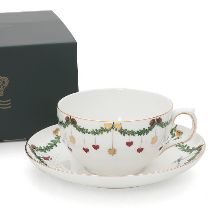 ロイヤルコペンハーゲン（Royal Copenhagen） スターフルーテッド クリスマス/Star Fluted Christmas ティーカップ&ソーサー