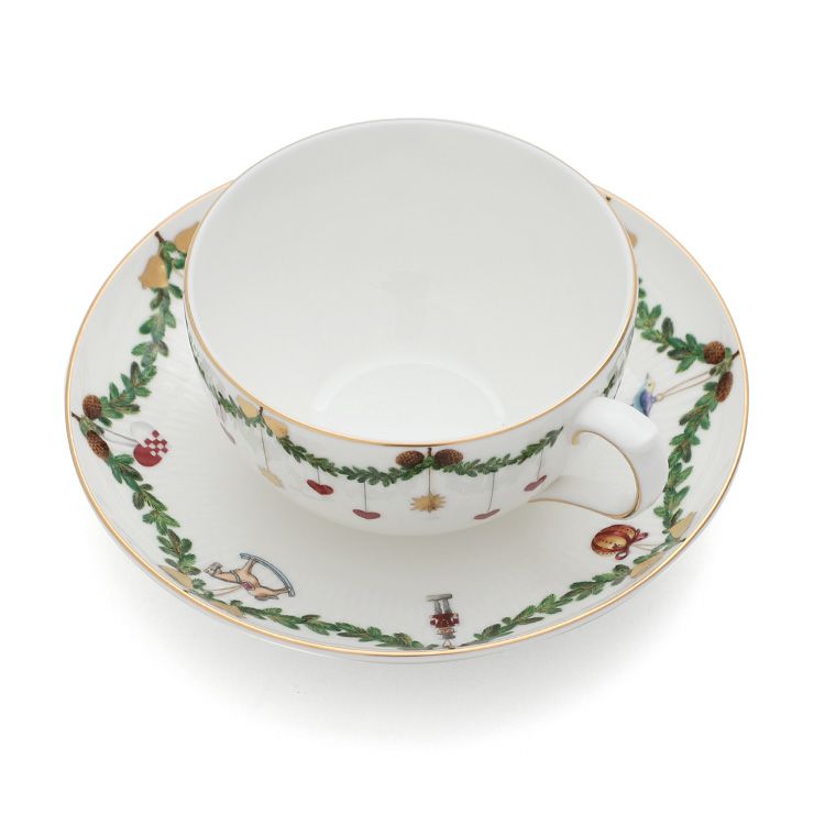 ロイヤルコペンハーゲン（Royal Copenhagen） スターフルーテッド クリスマス/Star Fluted Christmas ティーカップ&ソーサー