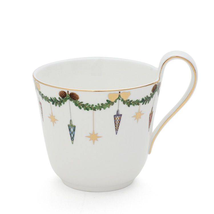 ロイヤルコペンハーゲン（Royal Copenhagen） スターフルーテッド クリスマス/Star Fluted Christmas ハイハンドルマグカップ