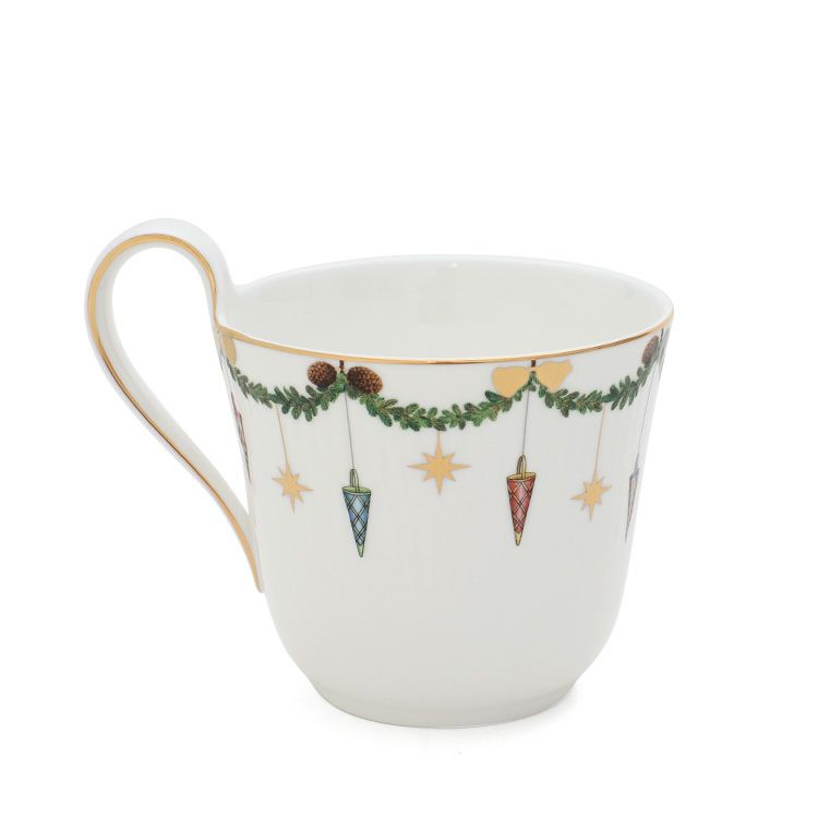 ロイヤルコペンハーゲン（Royal Copenhagen） スターフルーテッド クリスマス/Star Fluted Christmas ハイハンドルマグカップ