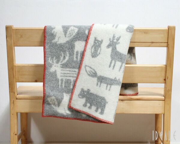 クリッパン（KLIPPAN） フォレスト/FOREST ウールミニブランケット グレー