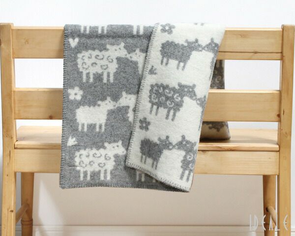 クリッパン（KLIPPAN） ロッタのヒツジ ウールブランケット グレー