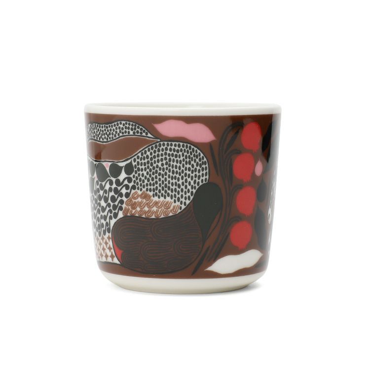 マリメッコ（marimekko） ルサッコ/Rusakko ラテマグ 200ml ブラウン/レッド