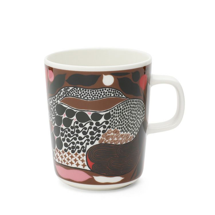 マリメッコ（marimekko） ルサッコ/Rusakko マグカップ 250ml ブラウン/レッド