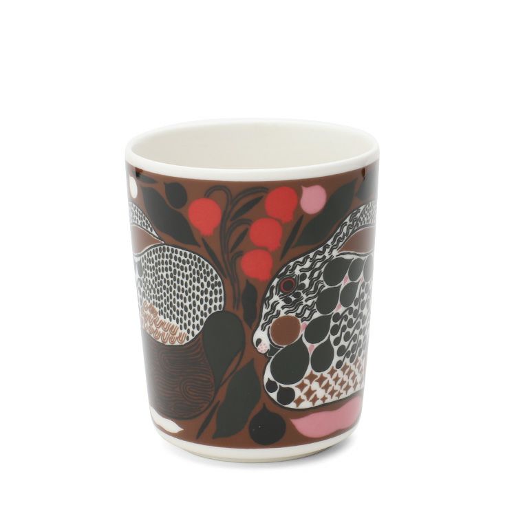 マリメッコ（marimekko） ルサッコ/Rusakko マグカップ 250ml ブラウン/レッド