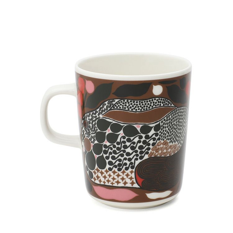 マリメッコ（marimekko） ルサッコ/Rusakko マグカップ 250ml ブラウン/レッド