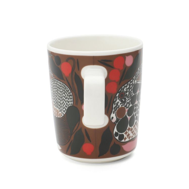 マリメッコ（marimekko） ルサッコ/Rusakko マグカップ 250ml ブラウン/レッド
