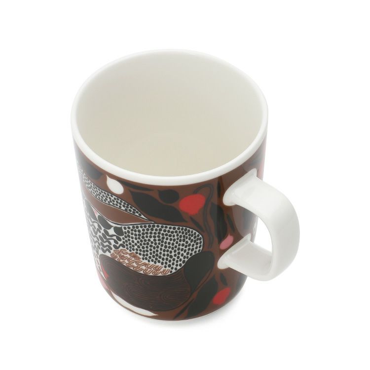 マリメッコ（marimekko） ルサッコ/Rusakko マグカップ 250ml ブラウン/レッド