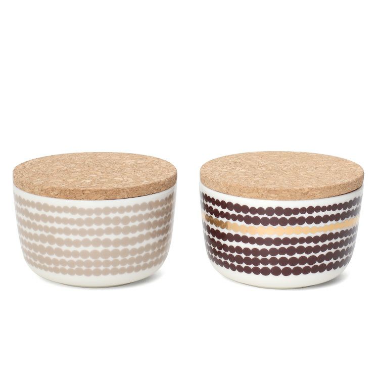 マリメッコ（marimekko） ラシィマット/RASYMATTO ボウル 250ml 2個セット クレイ/ダークワイン