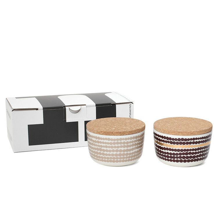 マリメッコ（marimekko） ラシィマット/RASYMATTO ボウル 250ml 2個セット クレイ/ダークワイン
