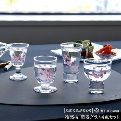 丸モ高木陶器 冷感桜 酒器 グラスセット
