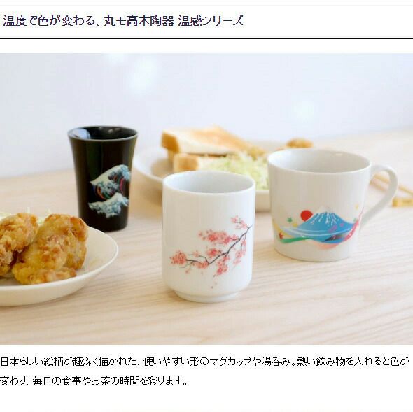 丸モ高木陶器 温感湯呑み