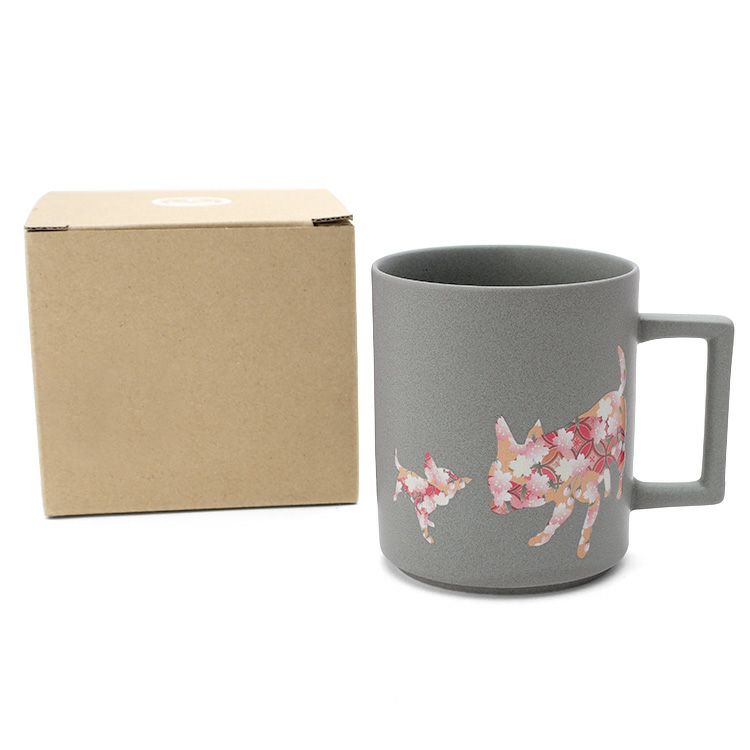 丸モ高木陶器 温感マグカップ マットライトグレー