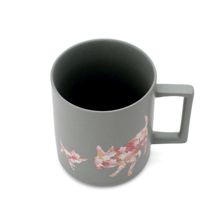 丸モ高木陶器 温感マグカップ マットライトグレー