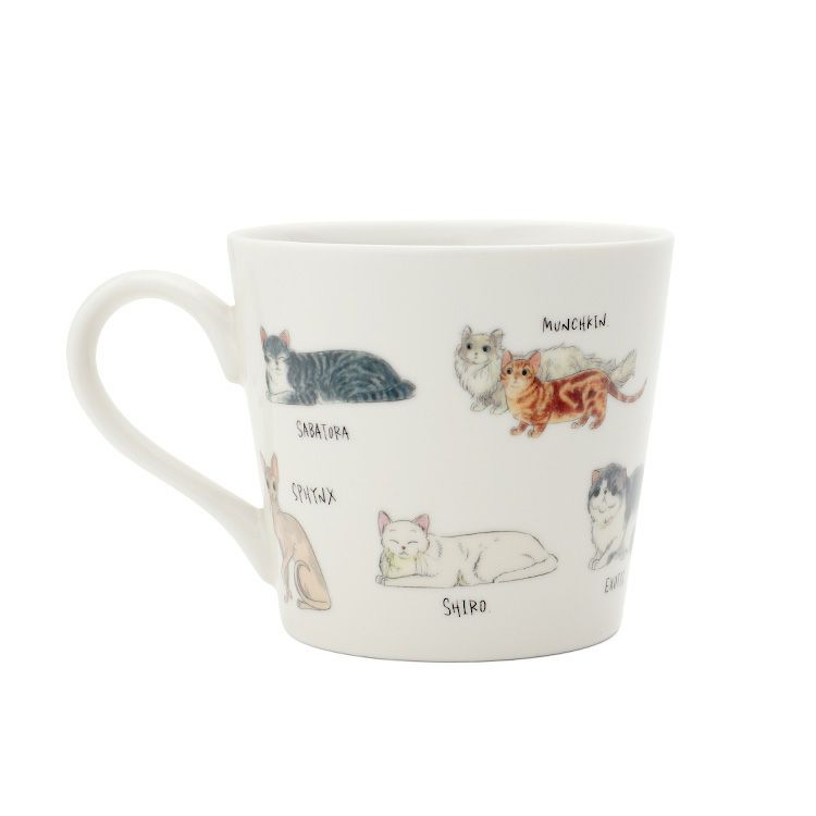 丸モ高木陶器 温感ゆる猫マグカップ
