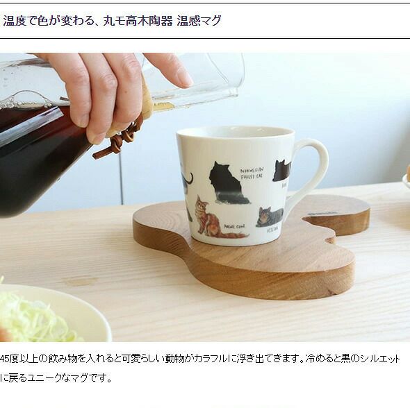 丸モ高木陶器 温感ゆる犬マグカップ
