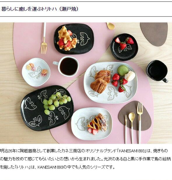 カネサン1893（KANESAN1893） トリトハ ナデ角小皿