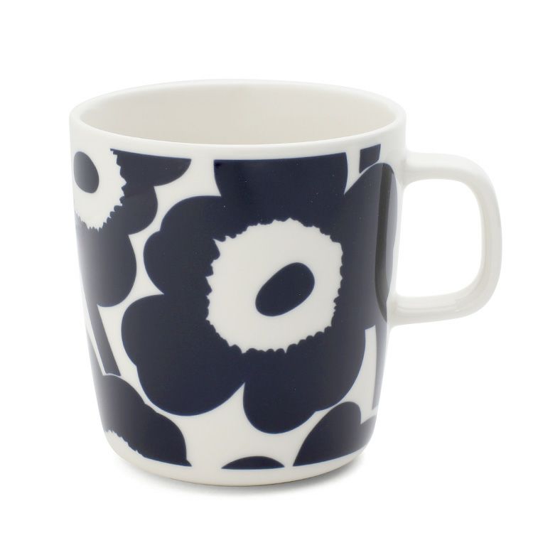 マリメッコ（marimekko） ウニッコ/UNIKKO マグカップ 400ml ダークブルー/ホワイト