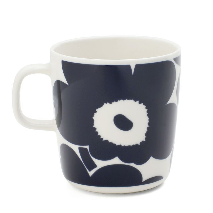 マリメッコ（marimekko） ウニッコ/UNIKKO マグカップ 400ml ダークブルー/ホワイト